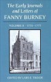 The early journals and letters of Fanny Burney. Volume II, 1774-1777  Cover Image