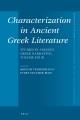 Characterization in ancient Greek literature  Cover Image
